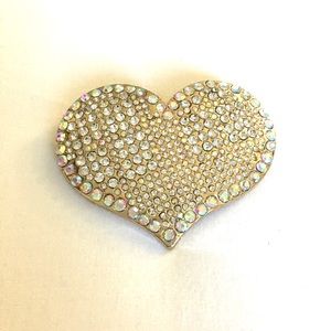 Large Rhinestone Heart Magnetic Broche
